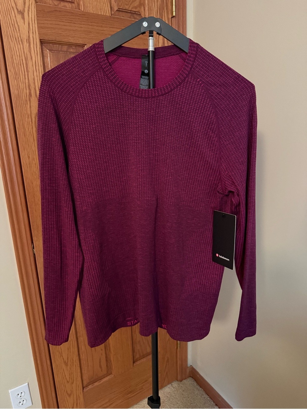 lululemon athletica Long Sleeve Crew Top - Berry Plum